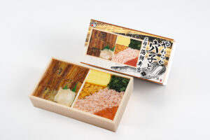 やわらか穴子と
三種の海鮮弁当
¥1,400(税込)